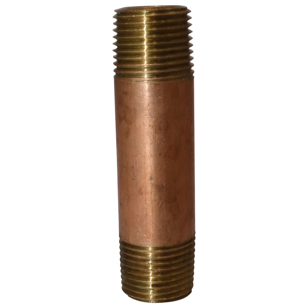 Nipple, 3/8 inx2-1/2" L, Brass, Plain, NPT, SCH 40/STD, Import