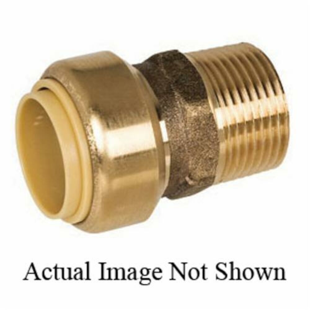Fit Quick™ 646QG7 64_Q Straight Adapter, 2 in, Push-to-Connect x MNPT, 365 Brass, Domestic