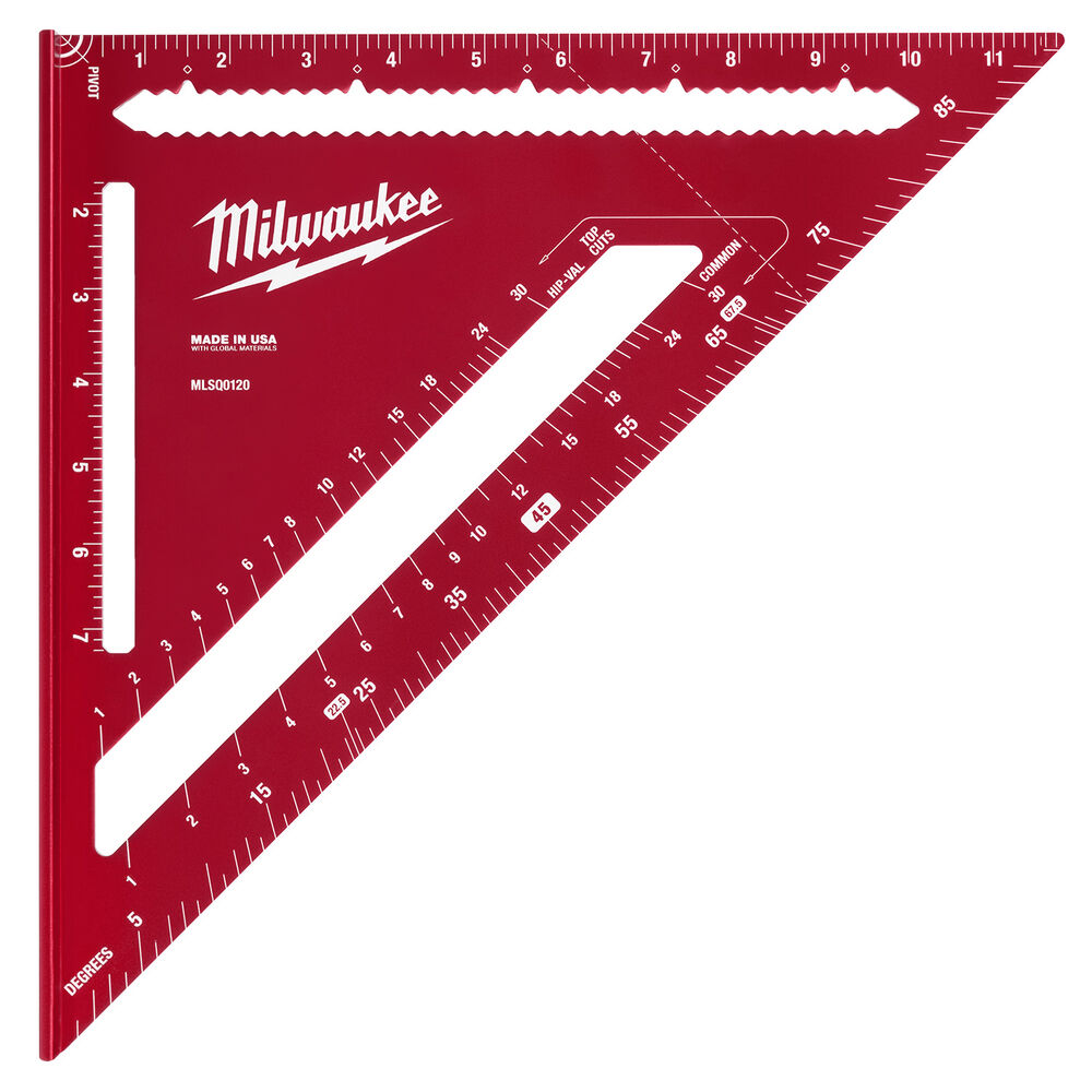 Milwaukee® Tool MLSQ0120 Rafter Square, 12", Aluminum