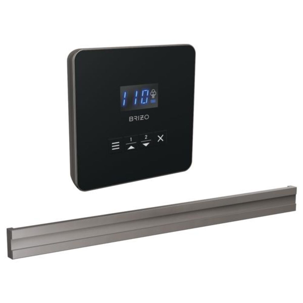 Brizo® 8CB-250L-BNX-L Bilateral Steam Shower Control, Digital Display, Lumicoat Black Onyx