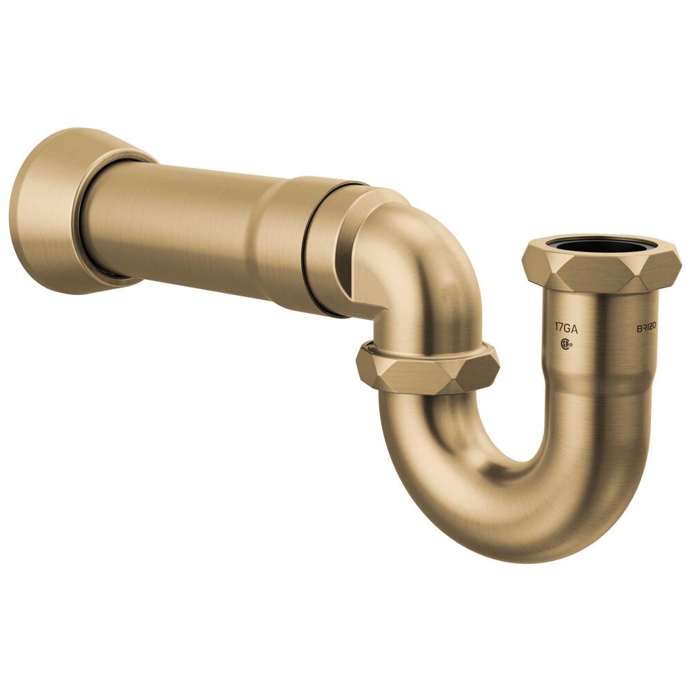 Brizo® BT031121-GL Adjustable P-Trap, Solid Brass, Luxe Gold