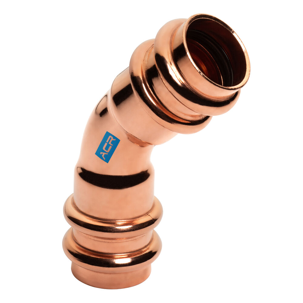 RP03050 Steamline®  1-3/8" ACR 45 Degree Press Elbow, Copper, PxP