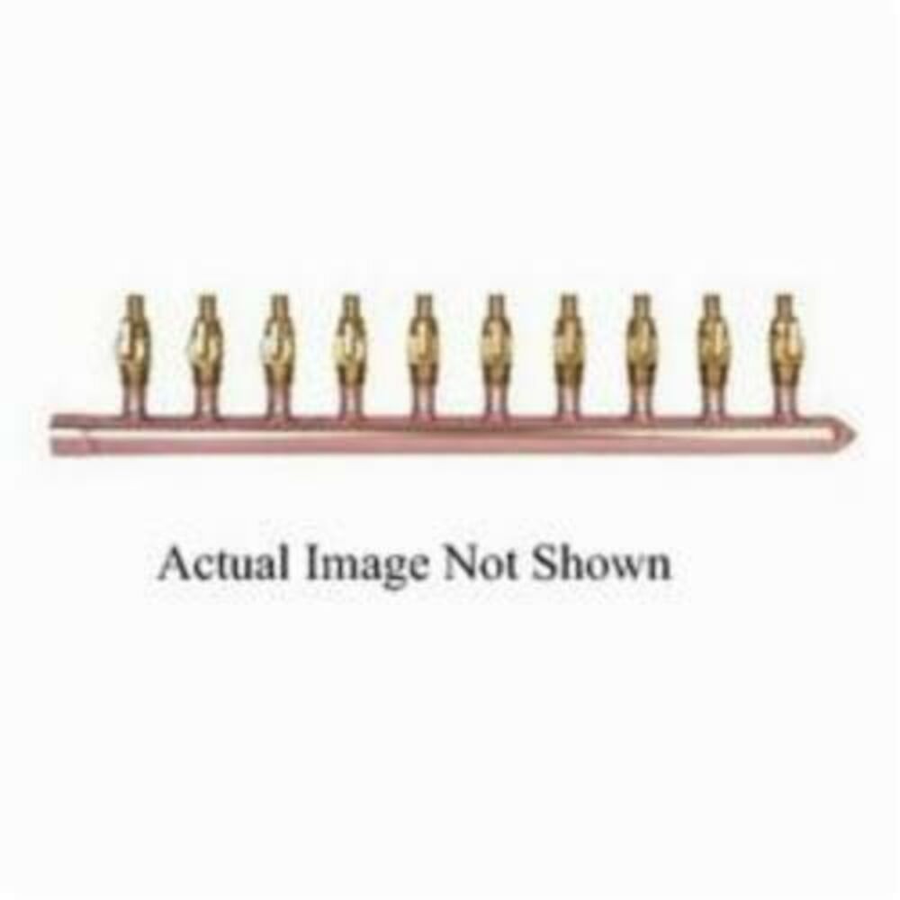 Tomahawk PowerPEX® BranchMaster™ 672 Series Manifold With Valve, 1/2 in Outlets, 1 in Fem Sweat x Closed Inlet, Copper
