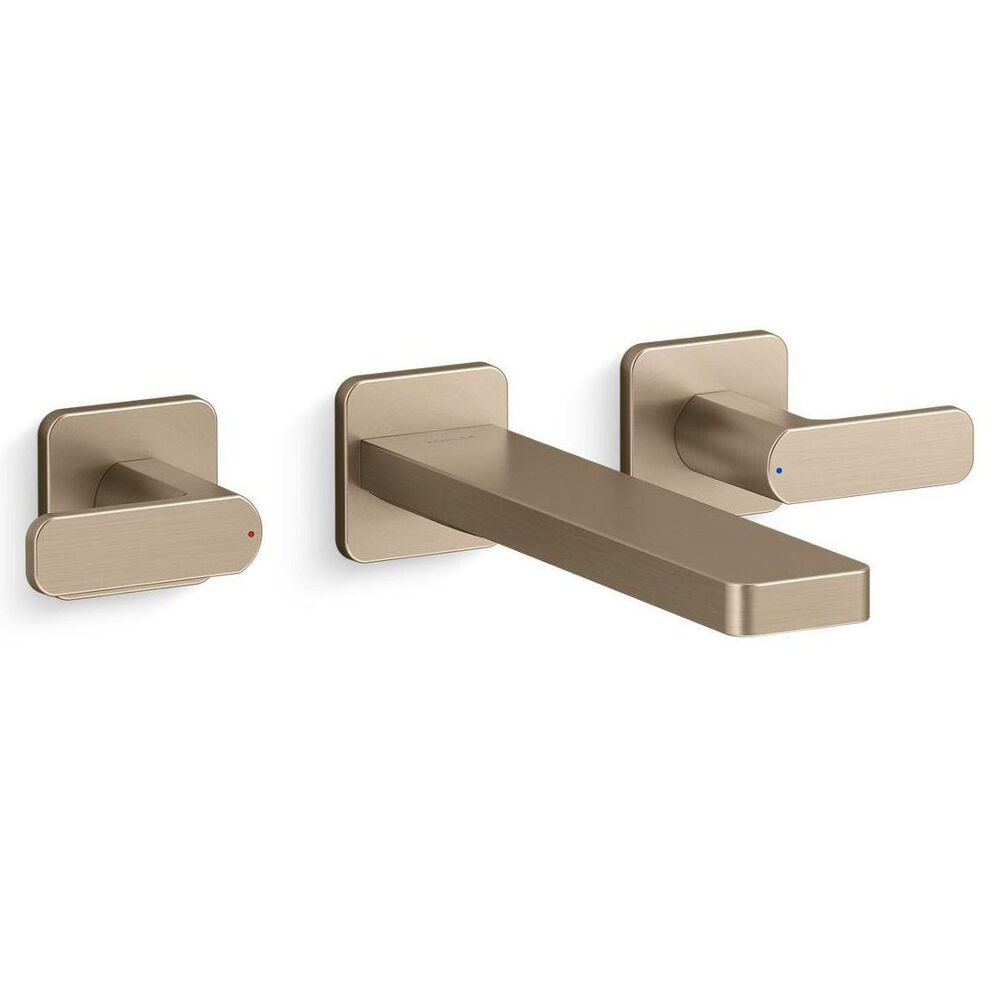 Kohler® T23491-4-BV T23491-4 Parallel® Wall Mount Faucet Trim, 10 gpm Flow Rate, 2 Handles, ADA-Compliant, Vibrant Brushed Bronze