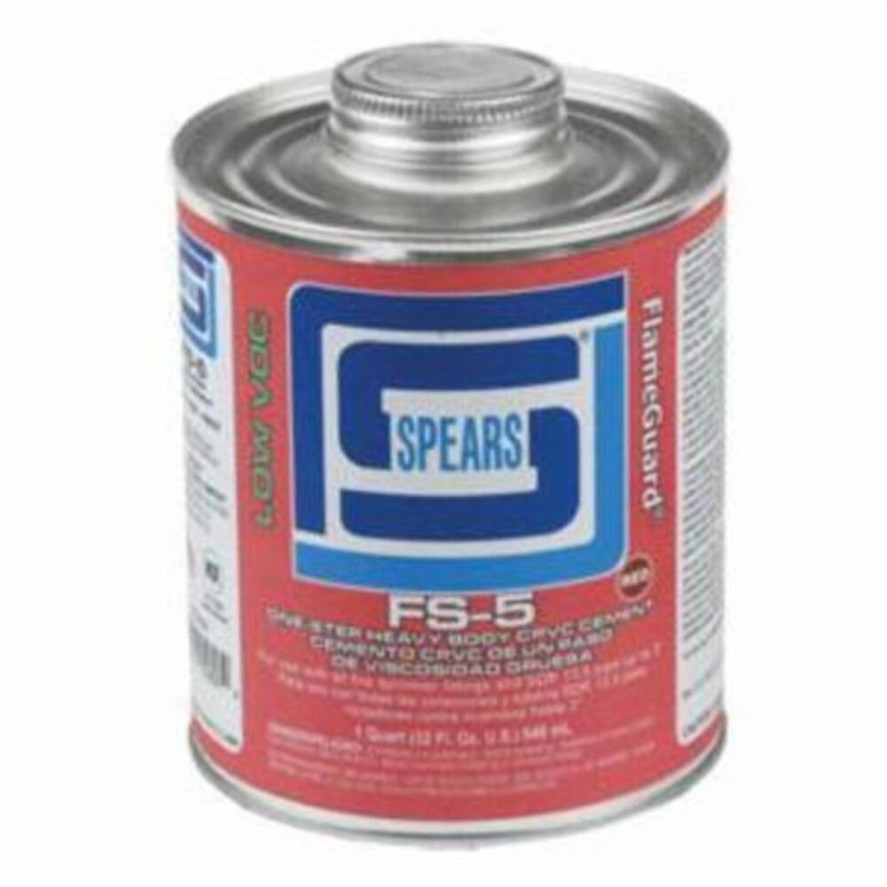 Spears® FS5-020 1-Step Fire Sprinkler, 1 qt Container, Red, For Use With 3" CPVC Fire Sprinkler