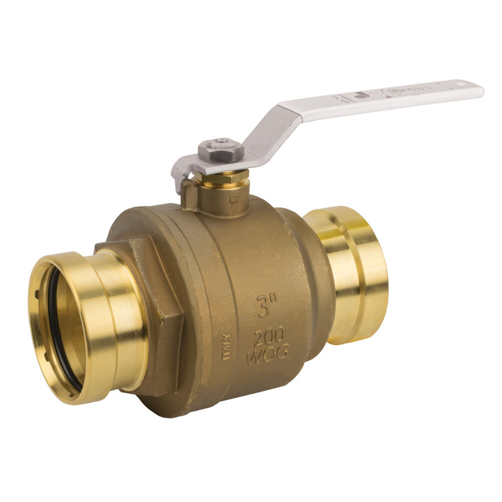 100-209XLCG 2-Piece Ball Valve with Lever Handle, 2-1/2" Nominal, Full Port, PTFE Softgoods