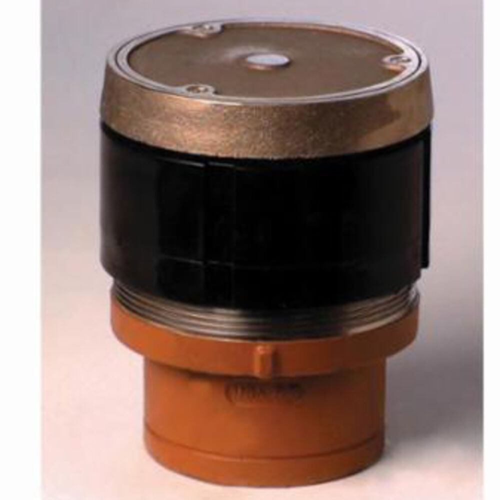 4140S03-NS Tile Floor Cleanout With Round Top and Tile Recess, 5-3/4" Cleanout, 3" Outlet, Duco Cast Iron