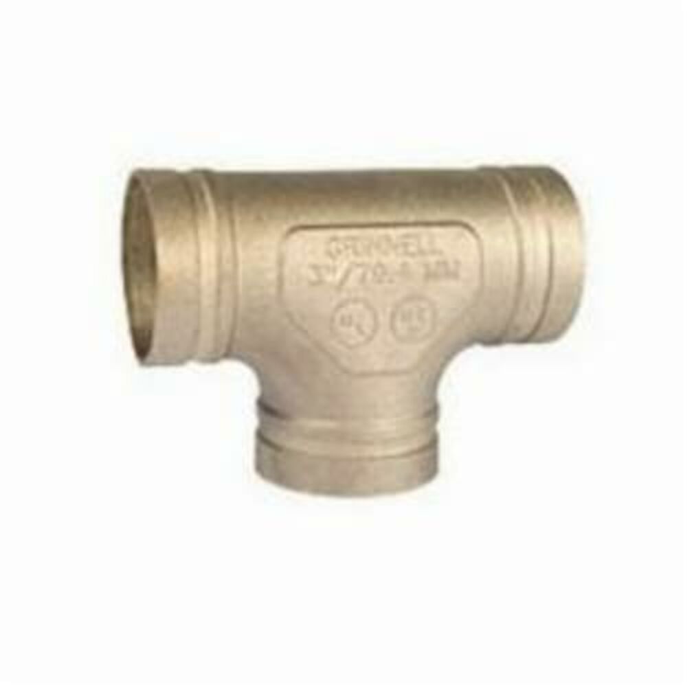 Grinnell Fire 61920S Pipe Tee, 2 in, Groove, Wrot Copper