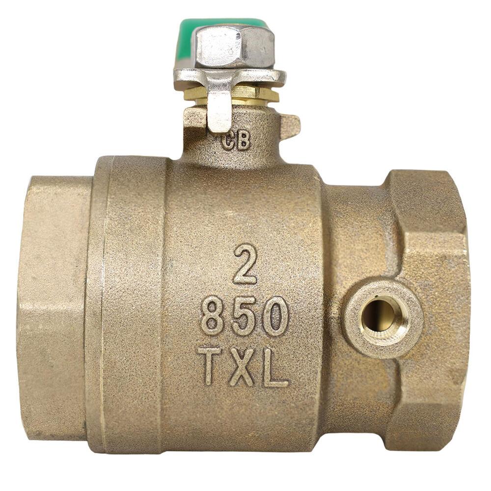 Zurn® Wilkins 2-850TXL Tapped Quarter-Turn Ball Valve w/ Handle, 2 in, FNPT, Bronze Body, Full Port, Virgin TFE/PTFE Softgoods