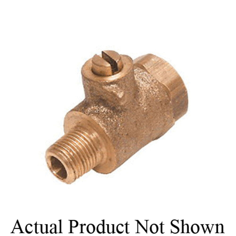 Zurn® Wilkins 18-860XLB Resilient Seated Ball Type Fast Test Cock, For Use w/ Backflow Preventer, 1/8" MNPT x 1/4" FNPT, Bronze