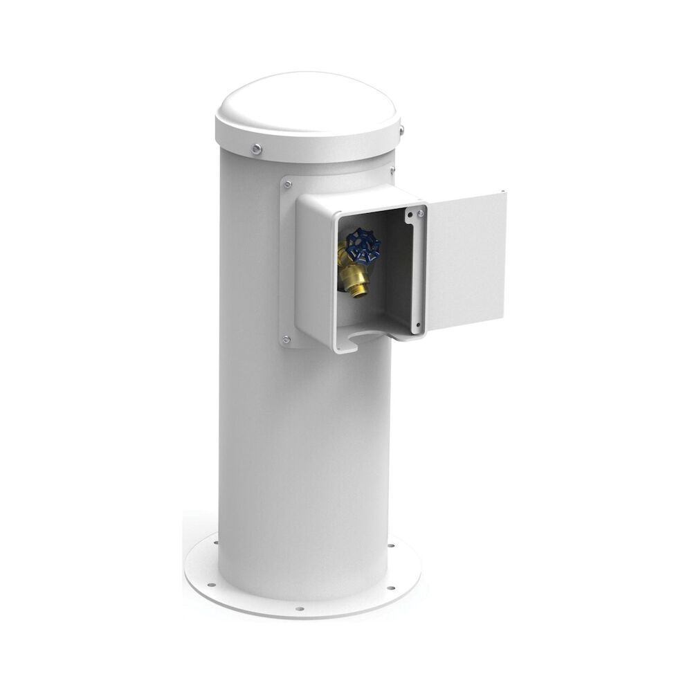 LK4461YHLHBWHT Non-Filtered Yard Hydrant With Locking Hose Bib, 1/2 in, Pedestal Case, Domestic