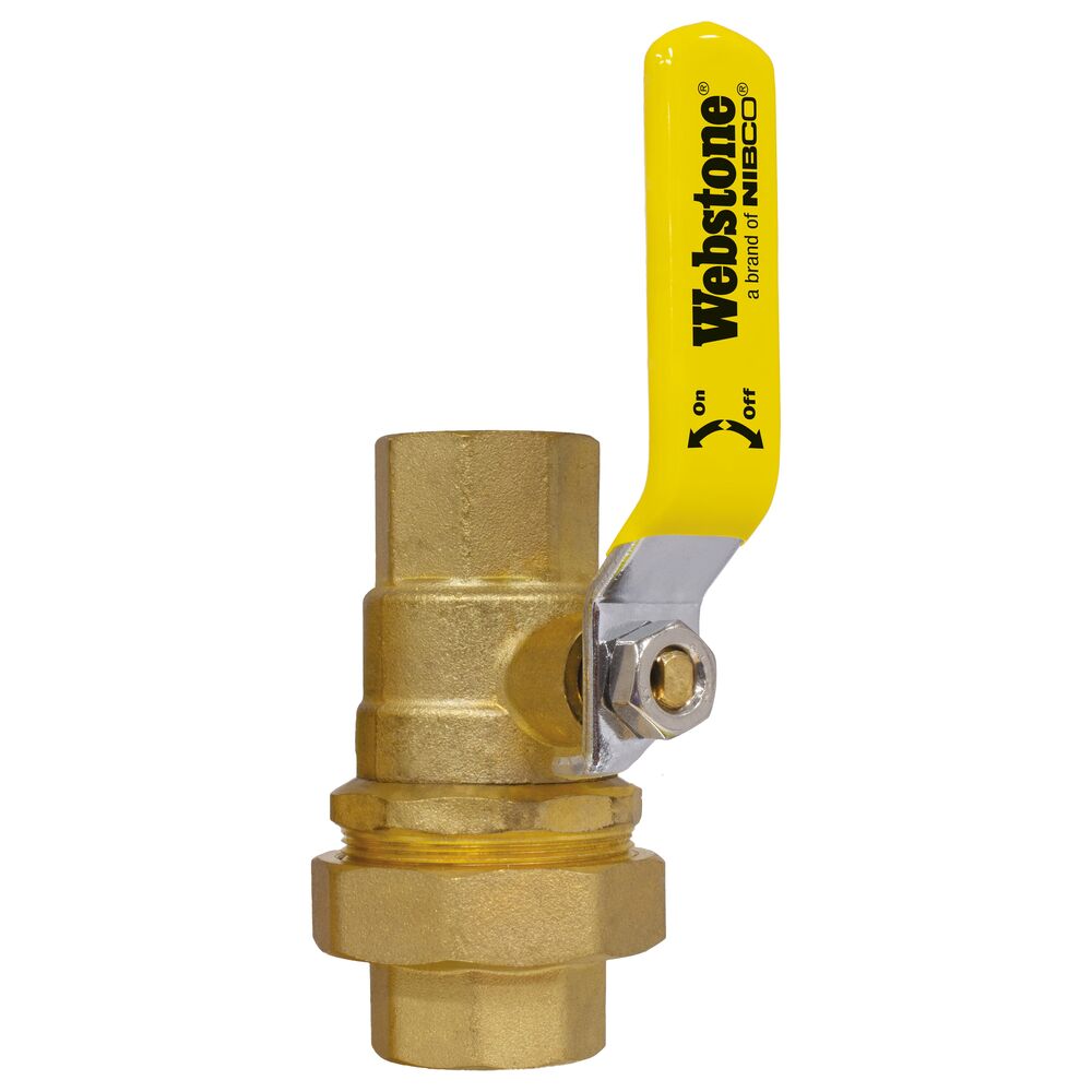 H-40426W Ball Valves, 1-1/2" Nominal, Union End Style, Full Port, Lead-Free Brass Body