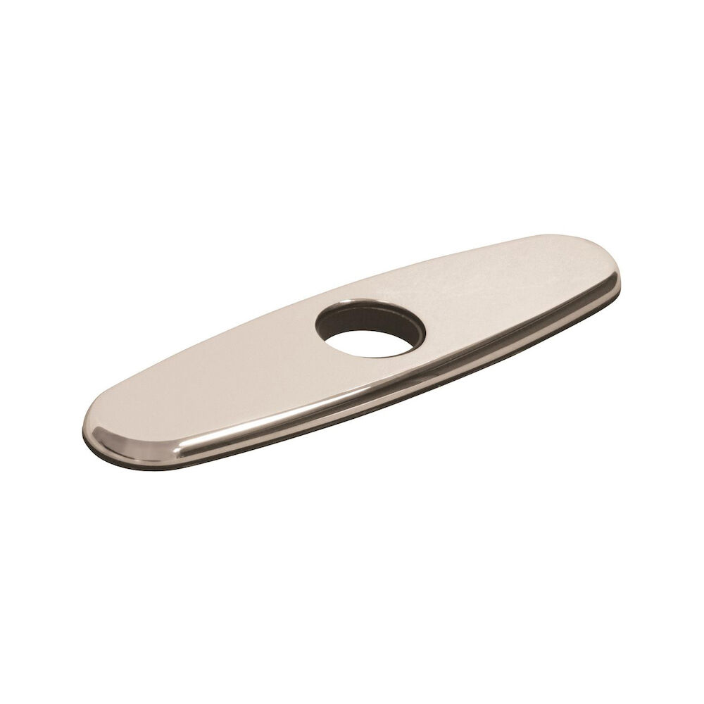 LK133LS 3-Hole Contemporary Escutcheon Plate, 10-3/4" Lx1/2" Hx3" W, Zinc, Lustrous Steel