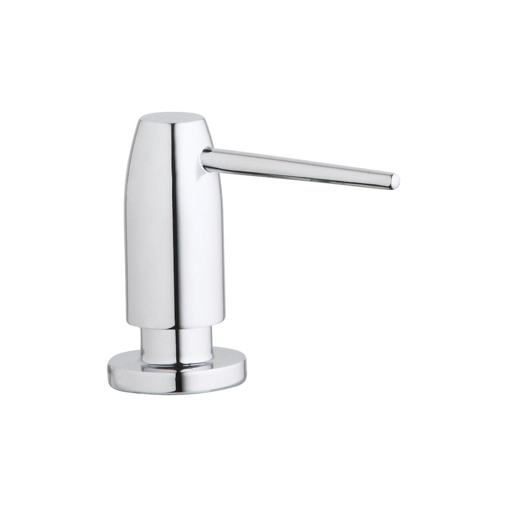 LK325CR Soap/Lotion Dispenser, 16 oz Bottle, 4-1/2" OAL, Deck Mount, Brass, Import