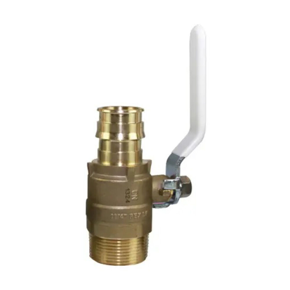 LFT4911010SS ProPEX® Transition Ball Valve, Full Port, Brass, Lead Free, 1", PEX x MNPT