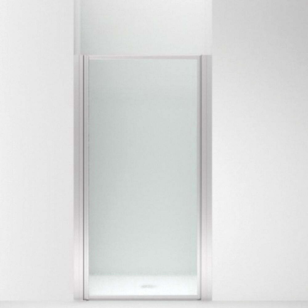 26936-3G06-S Standard Pivot Shower Door, Tempered Glass, 1/8" THK Glass, Anodized Aluminum, Silver Frame