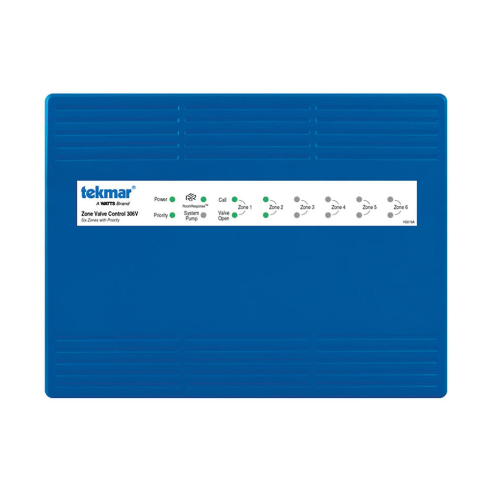 Tekmar Controls 306V 306V Zone Valve Control w/ Priority, 6 Zones, 115 V