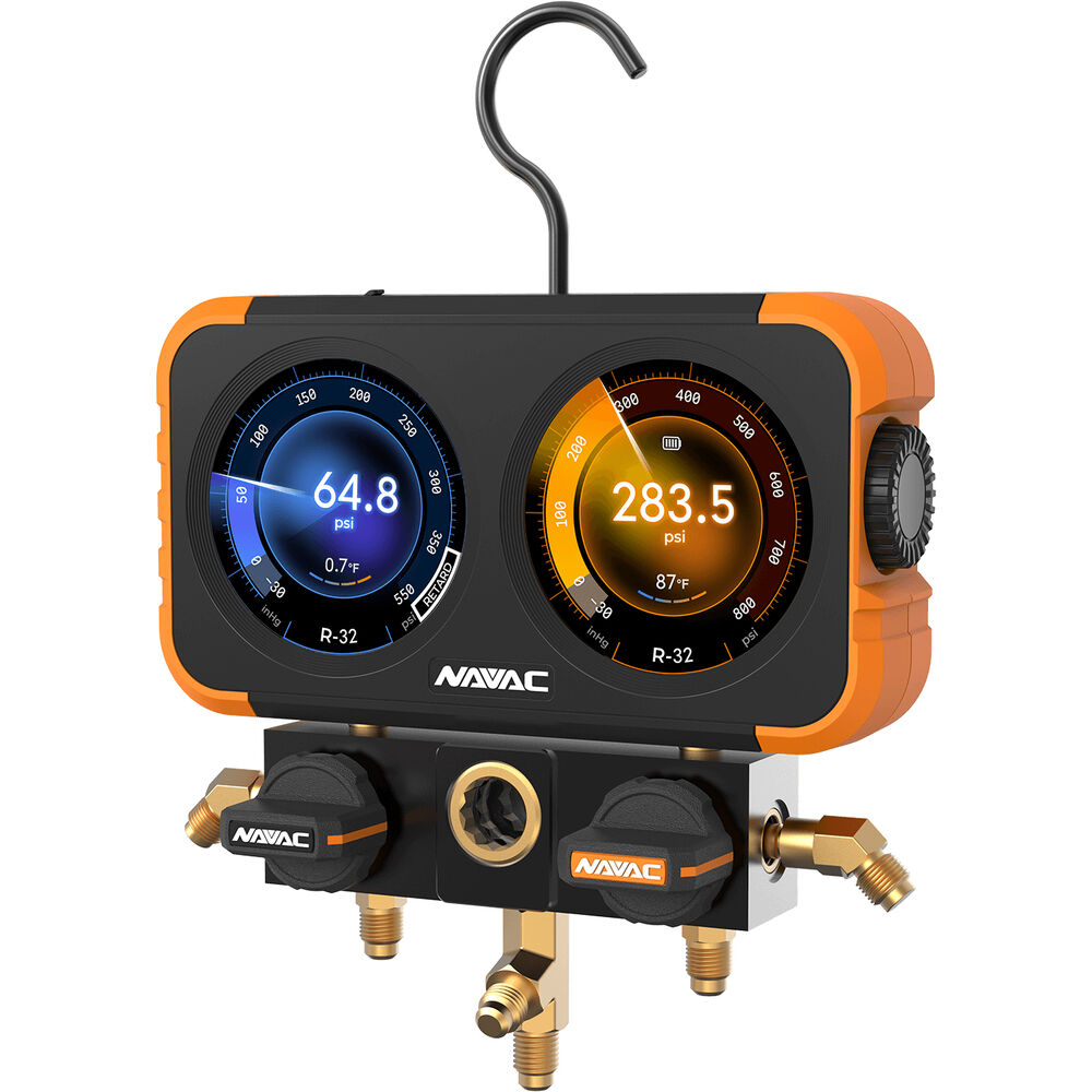 Navac N2DX Flex-X Manifold Gauge w/ HD Color Graphic Interface, A2L Compatible