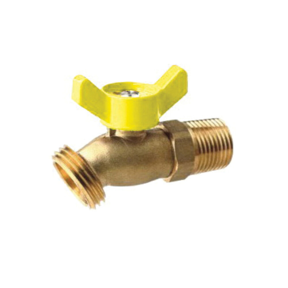 Webstone Clean Brass™ H-30218W Low Pressure Hose Bibb With 1/4 Turn Handle, 1/2 in, MNPTxHose, Brass Body, Import