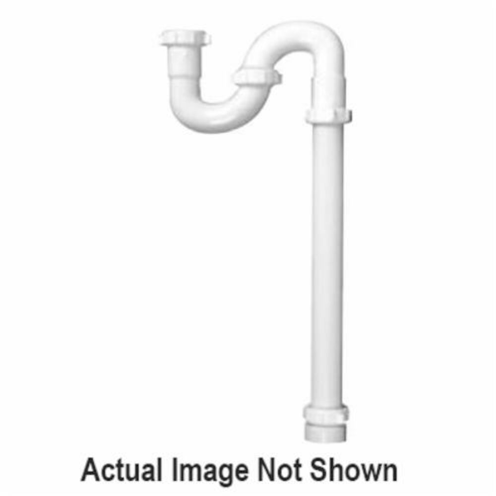 Dearborn® P9722 S-Trap w/ PVC Threaded Adapter, 1-1/2", Polypropylene Plastic