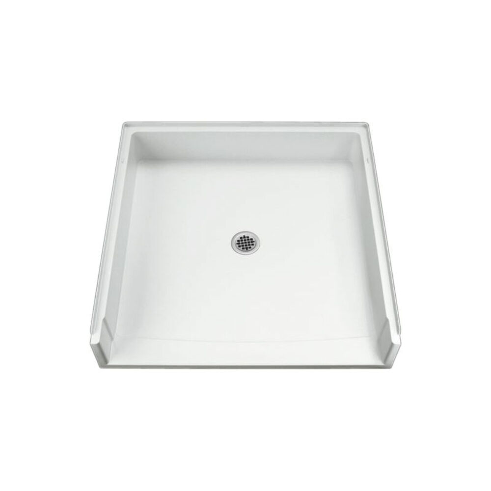Sterling® 62051100-0 Transfer Shower Receptor, White, Center Drain, 39-3/8" L x 39-3/8" W x 1/2" D