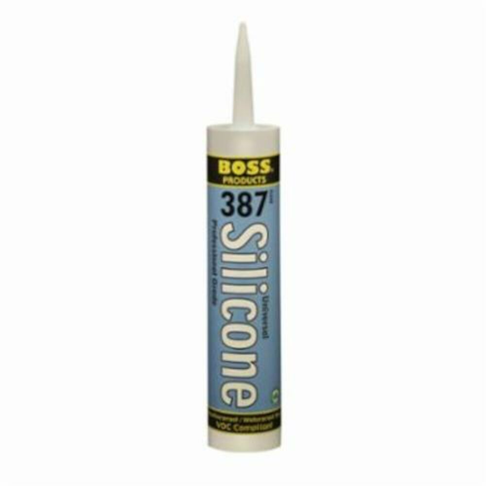 BOSS® by Soudal 38700 Universal Silicone Sealant, 29 fl oz Cartridge, Paste, Clear, 0.96
