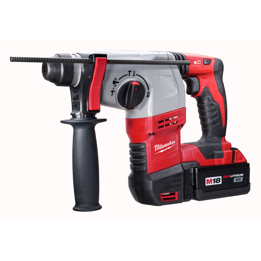Milwaukee® Tool 2605-22 M18™ Cordless Rotary Hammer Kit, 7/8 in Keyless/SDS Plus® Chuck, 18 VDC, 0 to 1400 rpm No-Load, Lithium-Ion Battery