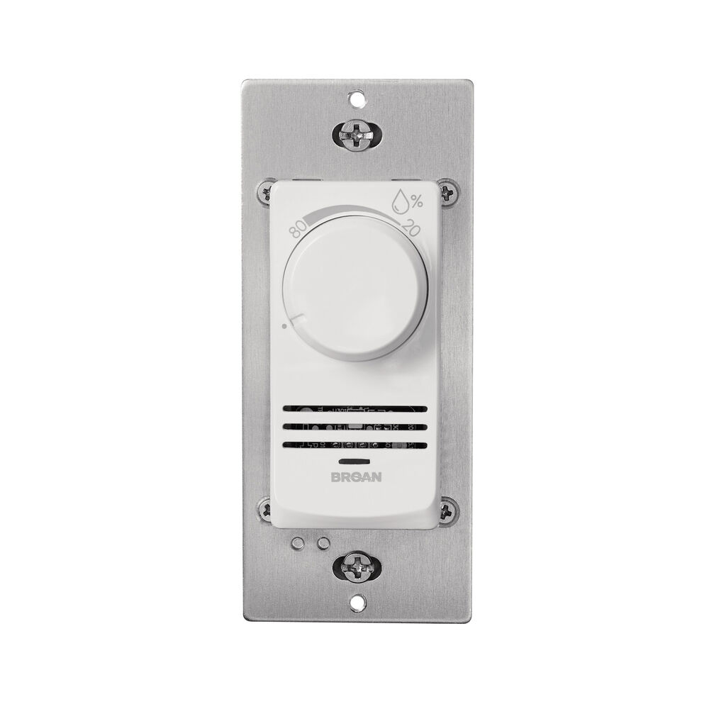 DD500W 1-Gang Universal Digital Dehumidistat, 20 to 80 % Adjustable, Adjustable Knob Switch, White