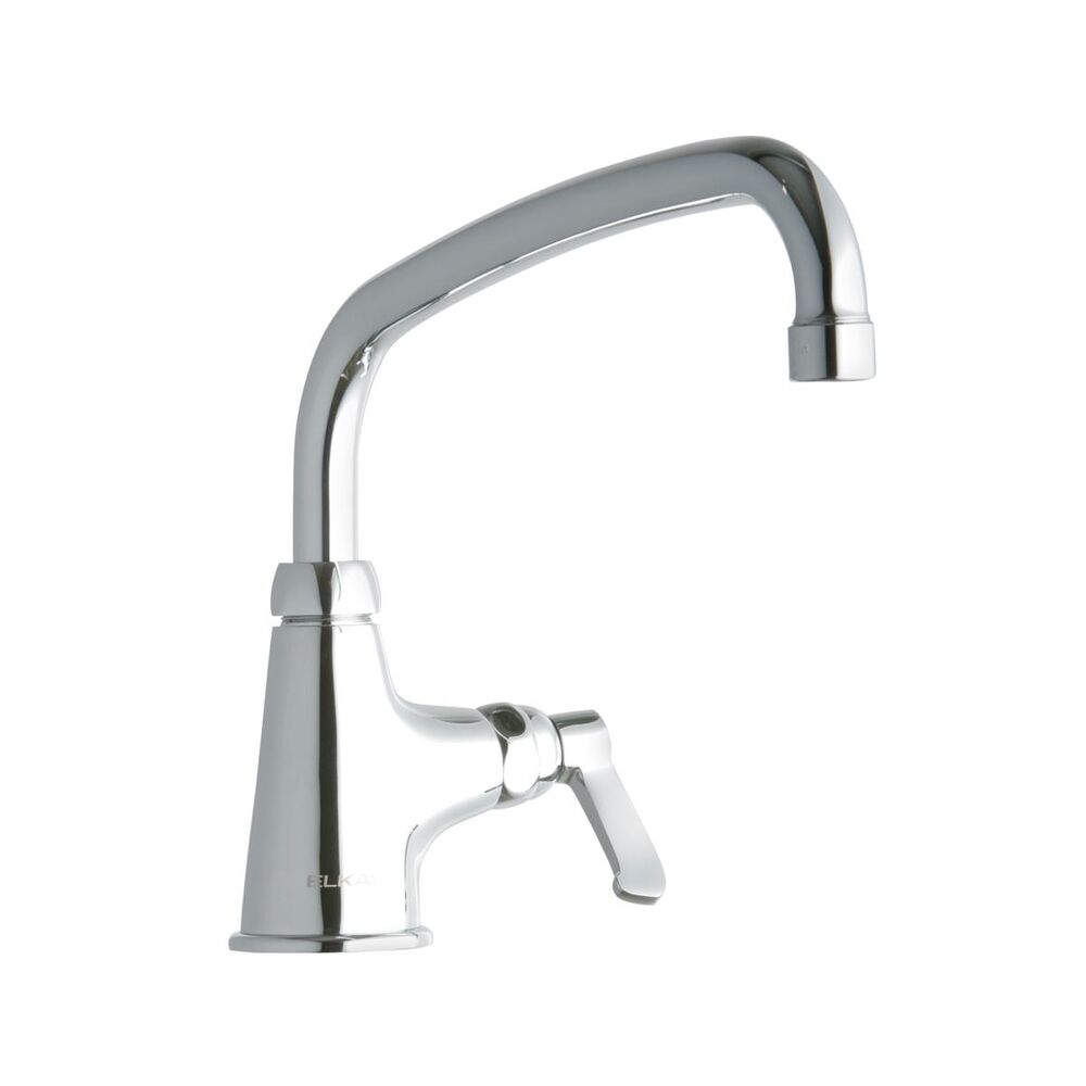 ELKLK535AT10L2 Single Control Faucet w/ Single Hole, 10" Arc Tube Spout, 2" Lever Handle, Brass, Chrome