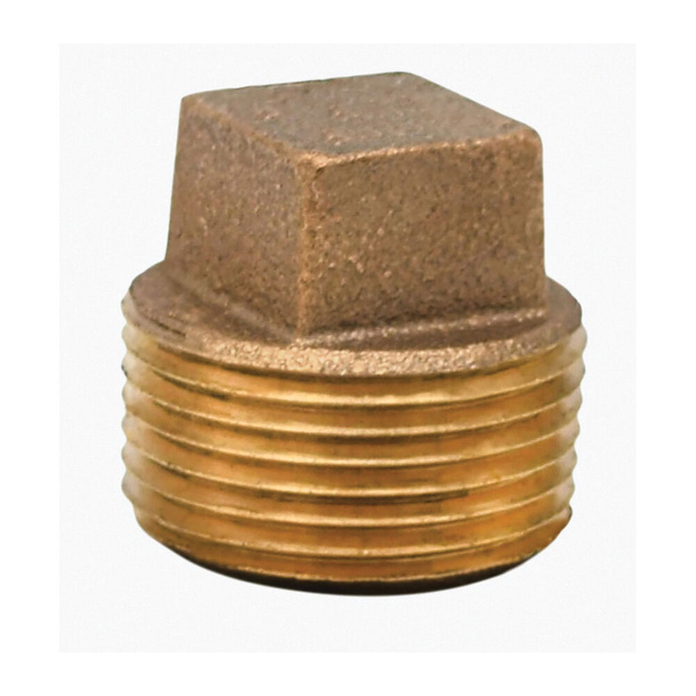 LEGEND 310-182 Square Head Plug, 3/8 in, Threaded, 125 lb, Cast Bronze, Import
