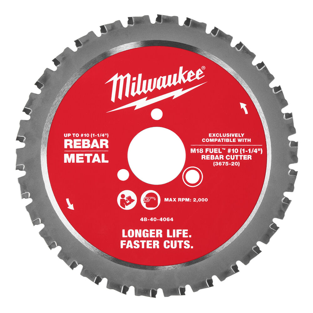 Milwaukee® Tool 48-40-4064 Rebar Cutting Blade, #10 (1-1/4")