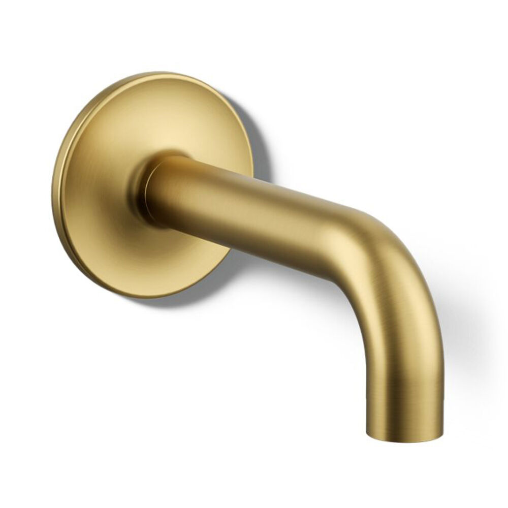 K-14427-2MB Purist® Wall-Mount Bath Spout, Vibrant Brushed Moderne Brass