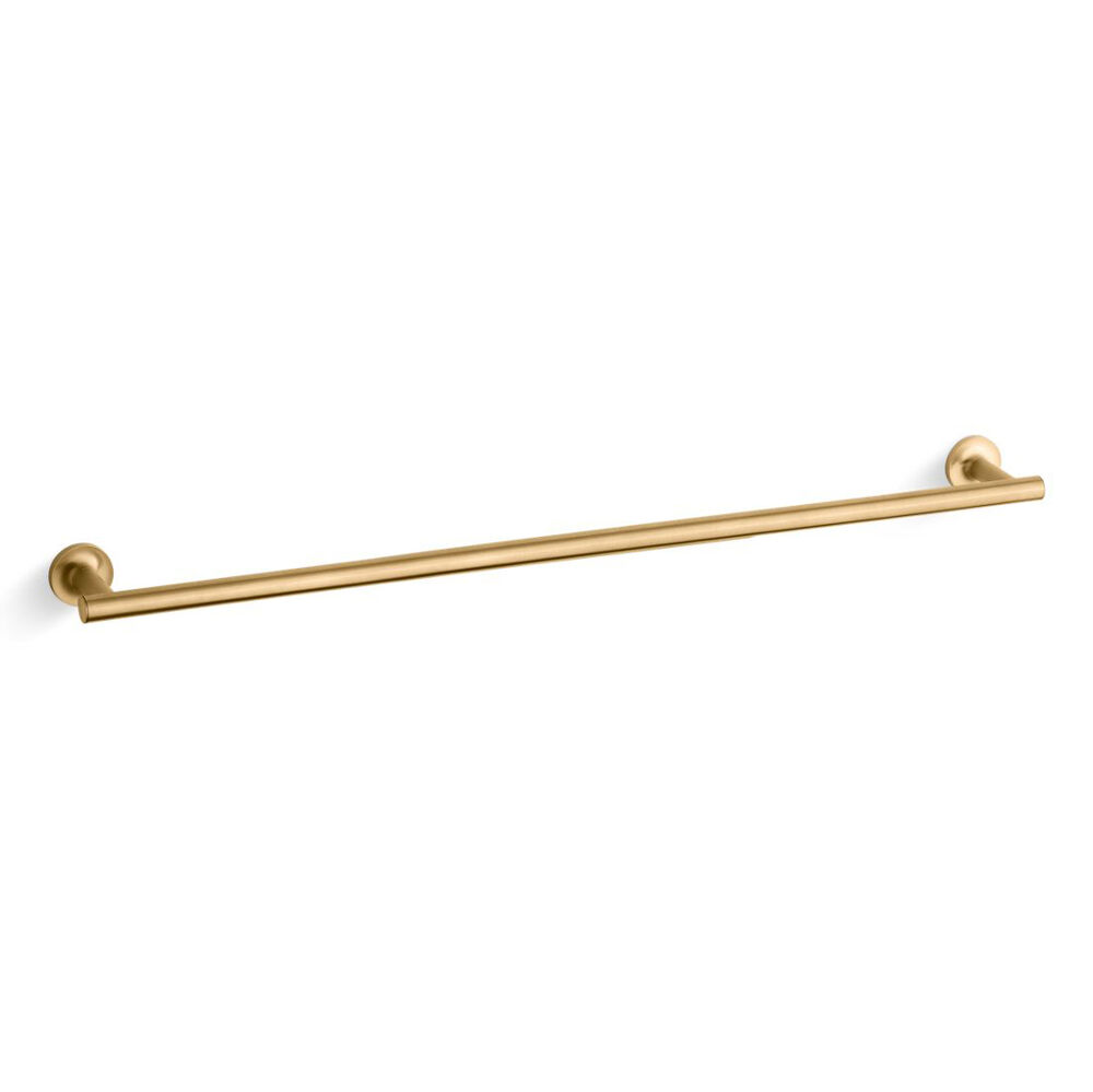 K-14437-2MB Purist® 30" Towel Bar, Vibrant Brushed Moderne Brass
