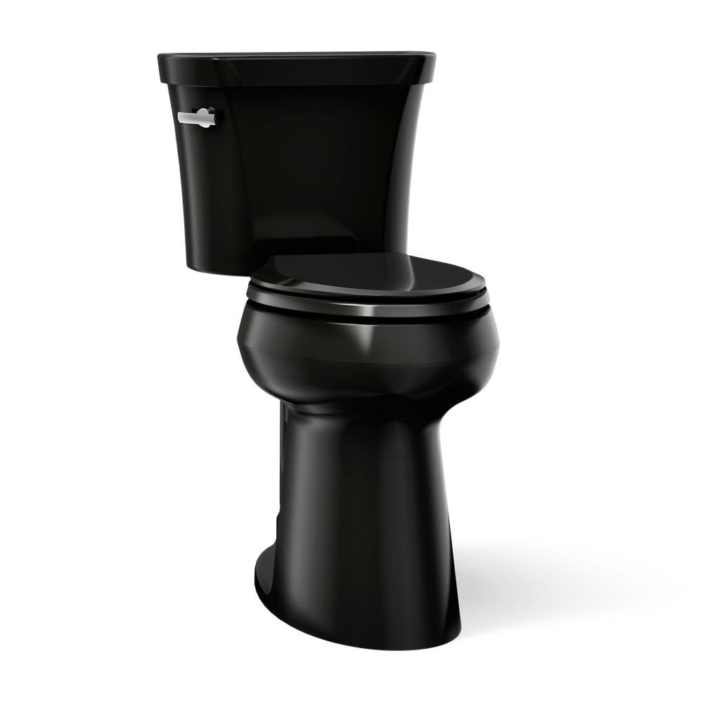 K-25224-7 Highline® Tall two-piece Elongated Toilet, 1.28 gpf, Black Black