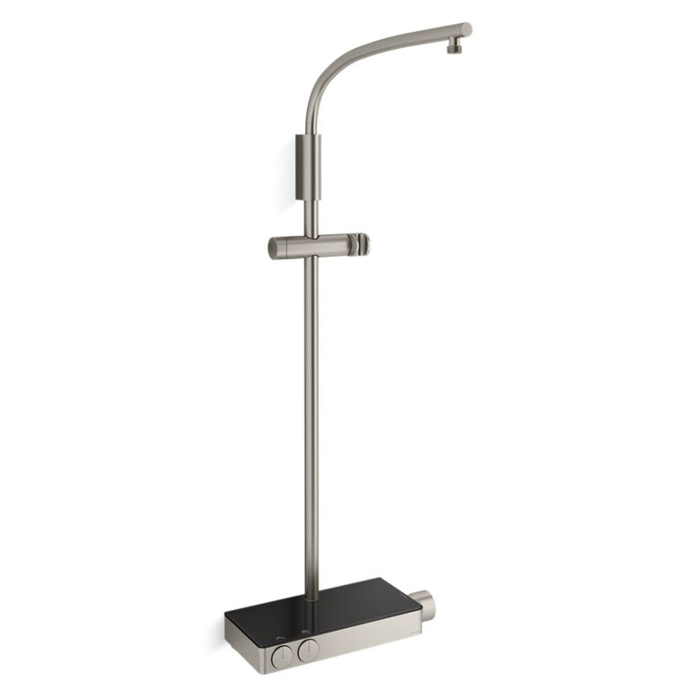 K-26337-9-BN Anthem® Two-way exposed thermostatic Valve w/ Shower Column for Rainhead and Handshower, Vibrant Brushed Nickel