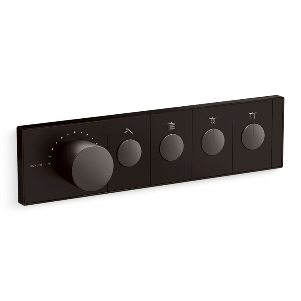 K-26348-9-BGP Anthem® Four-outlet recessed mechanical thermostatic Valve control, Vibrant Brushed Graphite