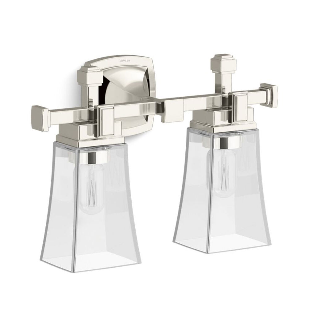 K-31756-SC02-SNL Riff® Two-Light sconce, Polished Nickel