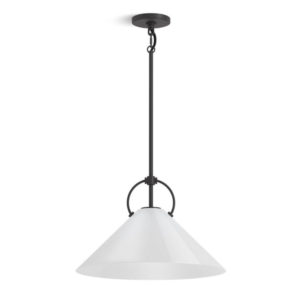 K-32261-PE01-BLL Kernen™ by Studio McGee 18" pendant, Matte Black