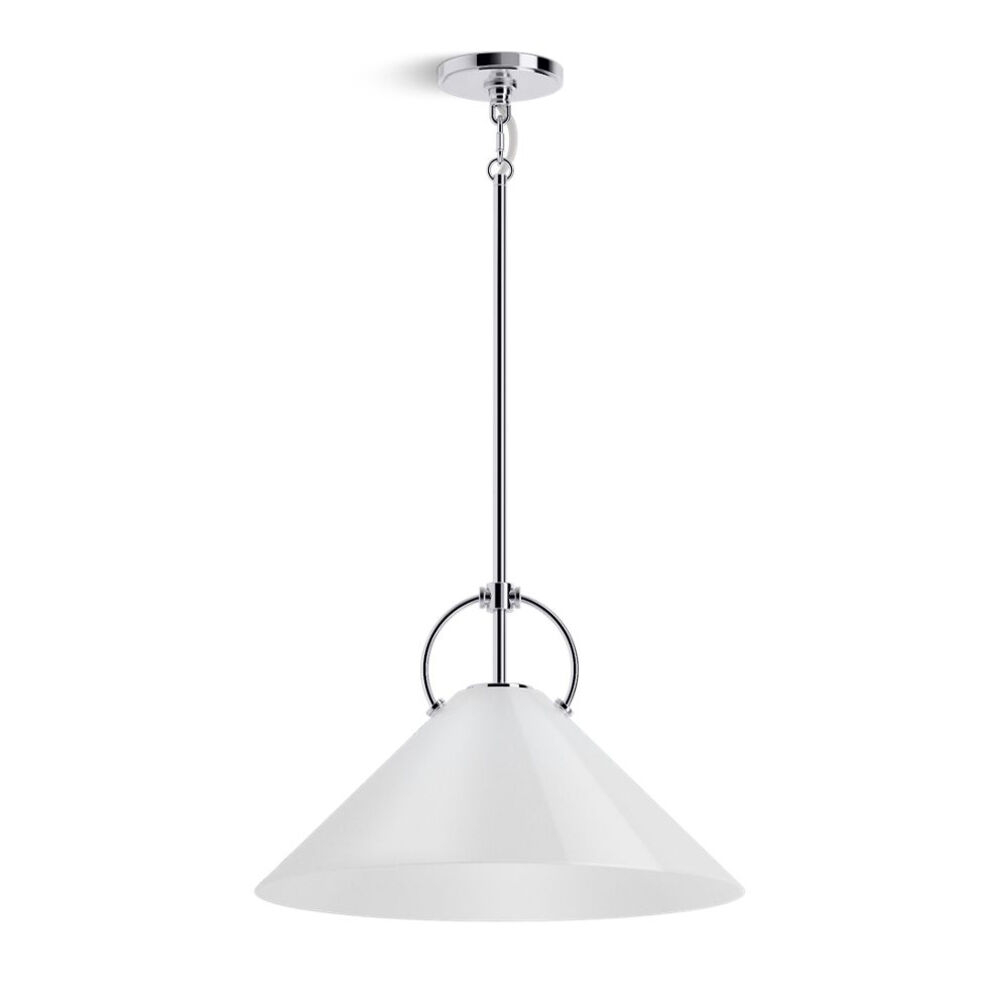 K-32261-PE01-CPL Kernen™ by Studio McGee 18" pendant, Polished Chrome
