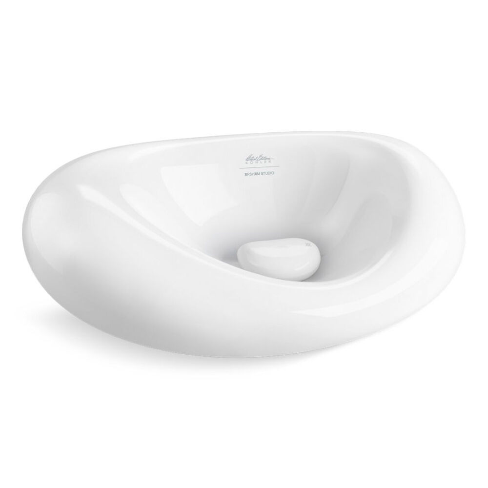 K-32300-0 Landshapes® by Daniel Arsham 21-1/2" Oval Vessel Bathroom Sink, no Overflow, White
