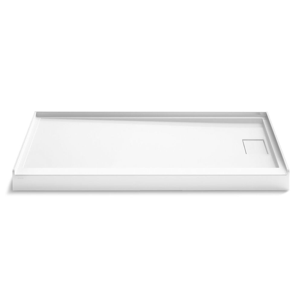 K-44152-HW1 Stoneridge™ 60" x 34" Alcove Shower Base, Right Drain, Honed White