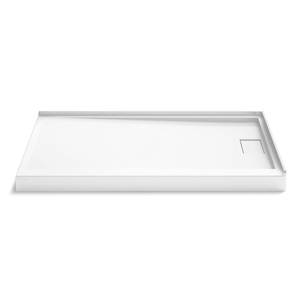 K-44156-HW1 Stoneridge™ 60" x 36" Corner Shower Base, Right Drain, Honed White