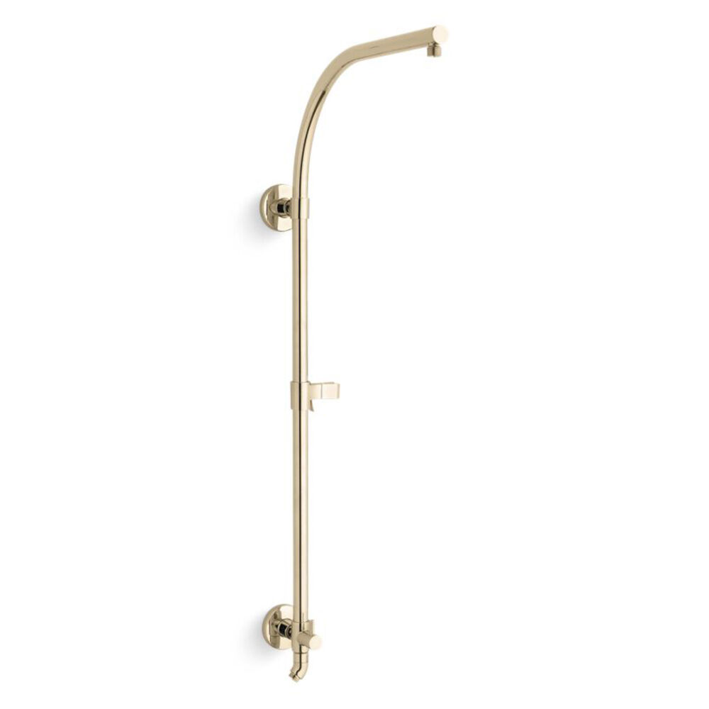 K-45209-AF HydroRail®-R Arch Bath/Shower column, Vibrant French Gold