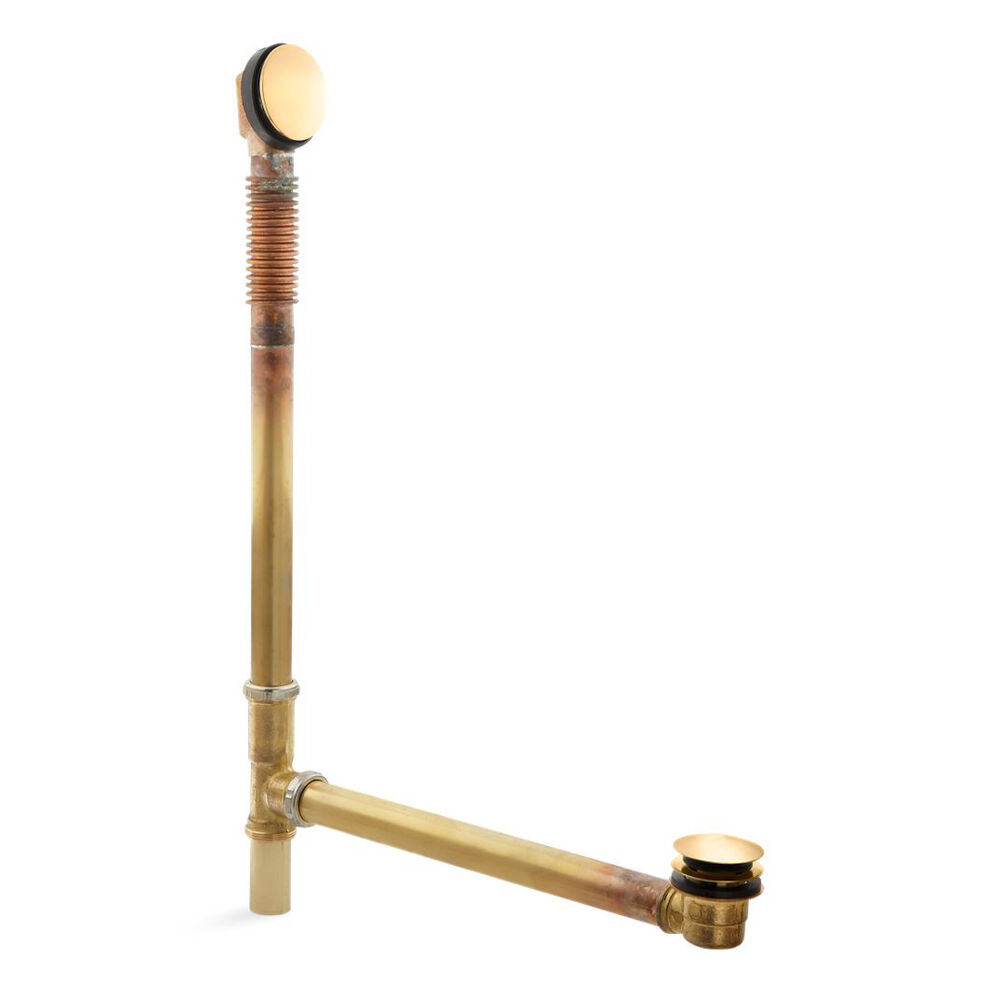 K-7265-2MB Clearflo Brass toe tap Bath Drain, Vibrant Brushed Moderne Brass
