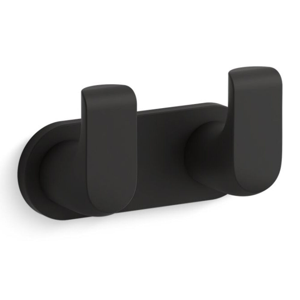 K-97500-BL Avid® Double Robe Hook, Matte Black