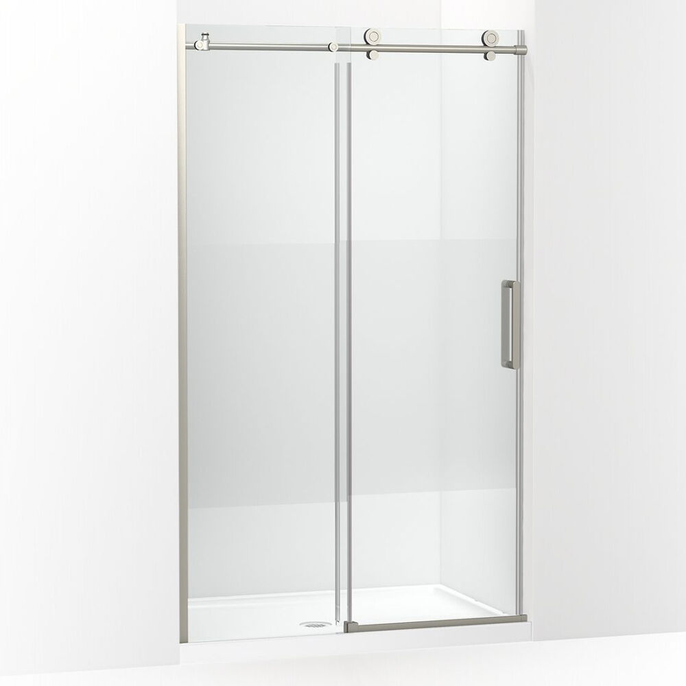 K-701695-G81-BNK Composed™ 78" H sliding Shower Door w/ 3/8"-thick glass, Anodized Brushed Nickel