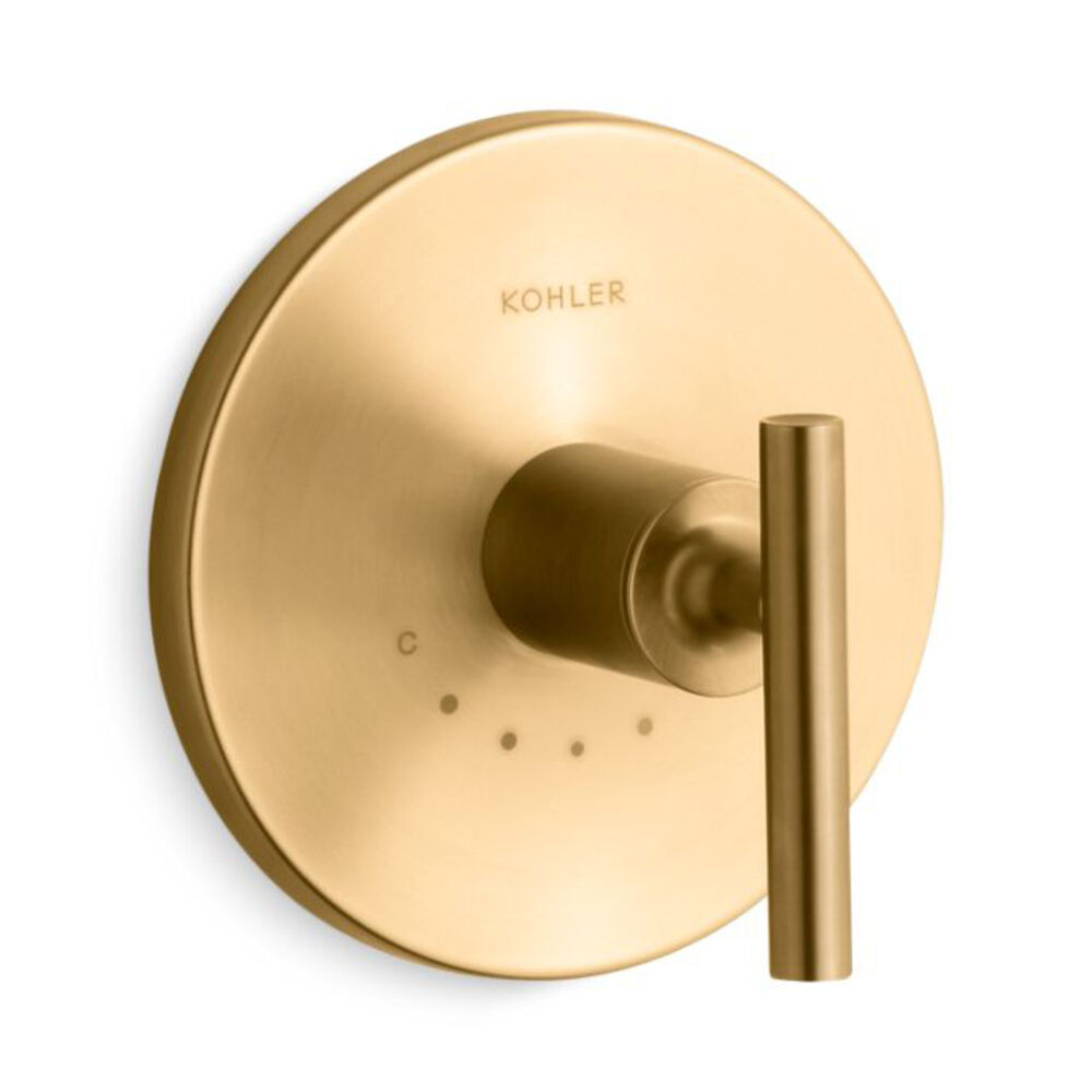 K-T14488-4-2MB Purist® MasterShower® Temperature control Valve Trim w/ Lever Handle, Vibrant Brushed Moderne Brass