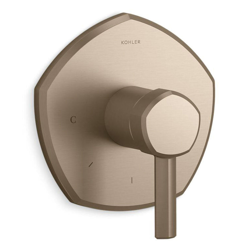 K-T27040-4-BV Occasion® MasterShower® Temperature control Valve Trim w/ Lever Handle, Vibrant Brushed Bronze