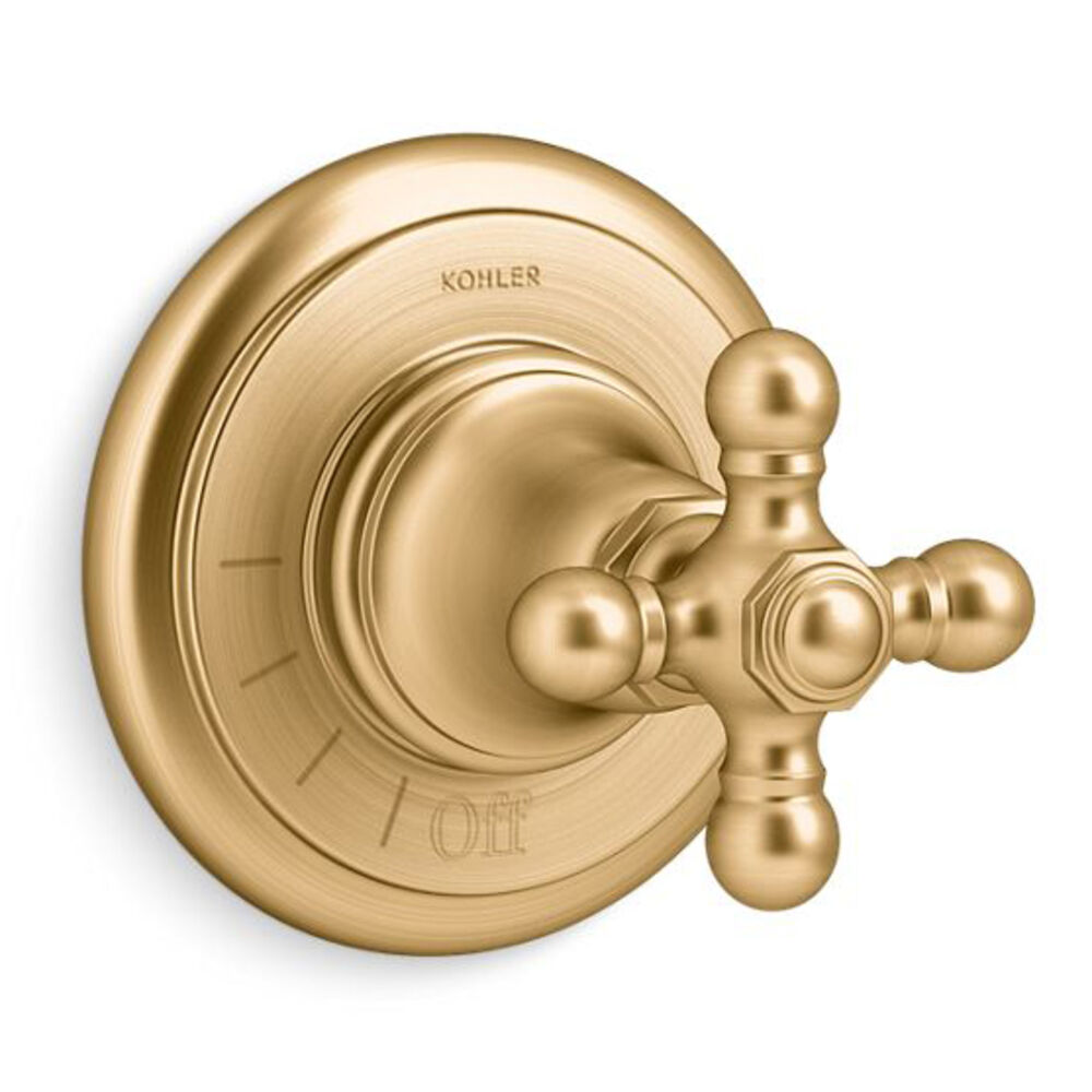 K-T72771-3-2MB Artifacts® MasterShower® Volume control Valve Trim w/ Cross Handle, Vibrant Brushed Moderne Brass