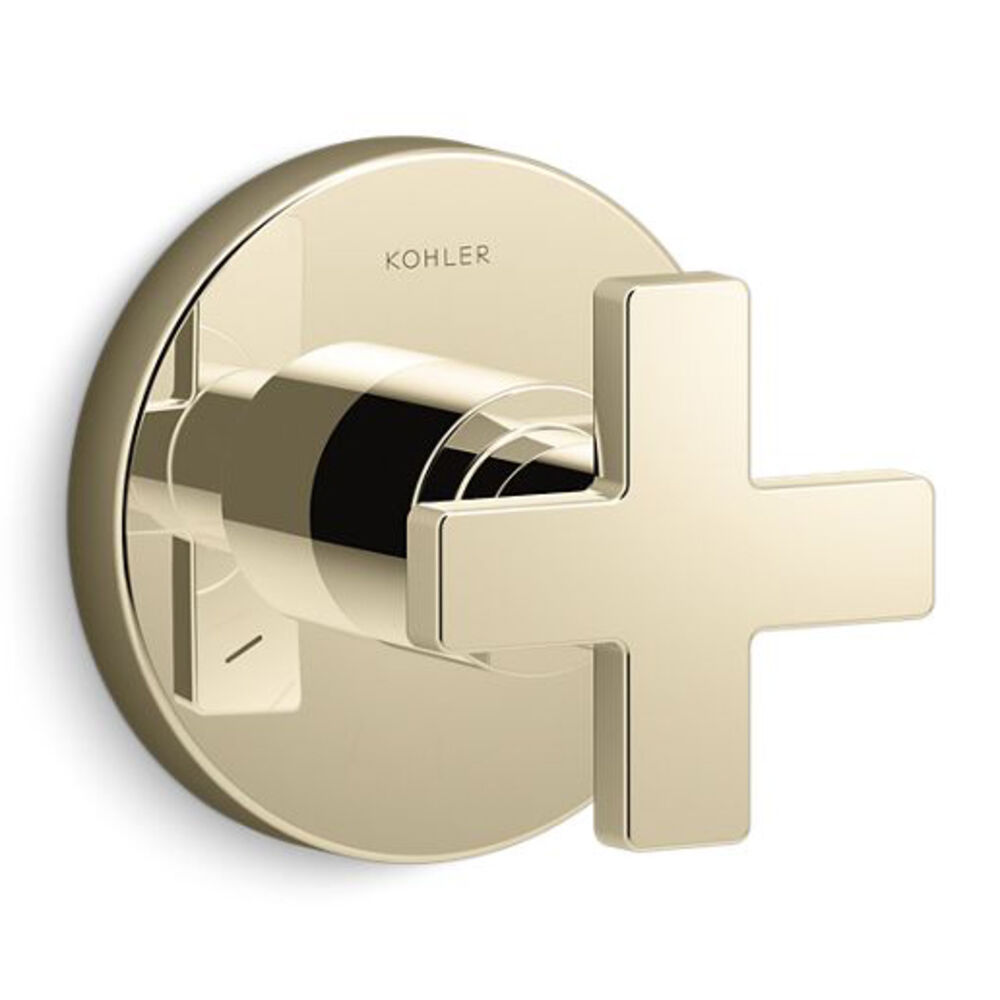 K-T73140-3-AF Composed® MasterShower® transfer Valve Trim w/ Cross Handle, Vibrant French Gold